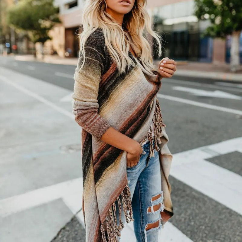 Emery Cardigan | Lång cardigan med tofs för kvinnor