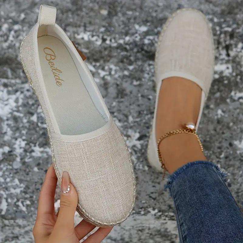Espadriller, Platta, Lättviktsskor, Canvasskor, Skor för sommaren