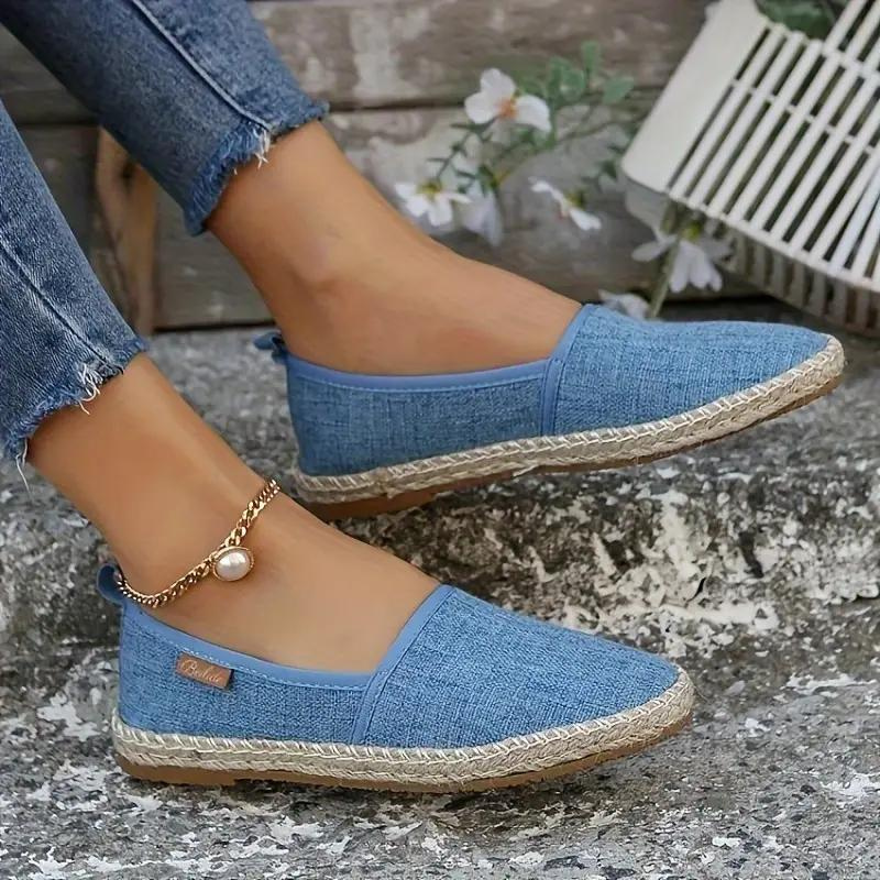 Espadriller, Platta, Lättviktsskor, Canvasskor, Skor för sommaren