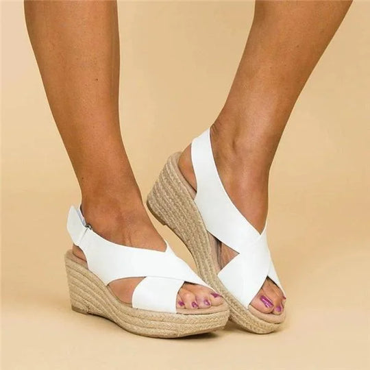 Espadrillosandaler - Ortopediska - Plattform - Espadrillos kilskor - Sandaler för kvinnor