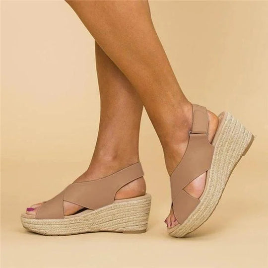 Espadrillosandaler - Ortopediska - Plattform - Espadrillos kilskor - Sandaler för kvinnor
