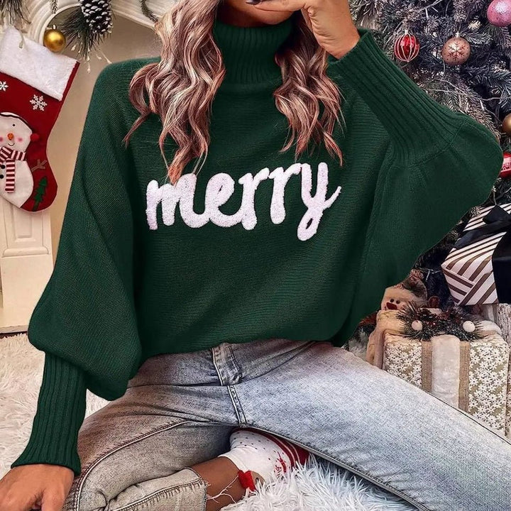 Festlig ”Merry” Turtleneck-tröja