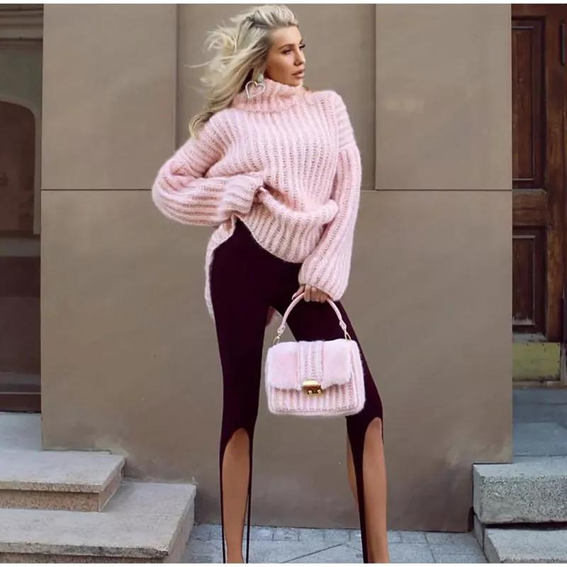 Fidelia överdimensionerad tröja | Stickad vintertröja med turtleneck för kvinnor