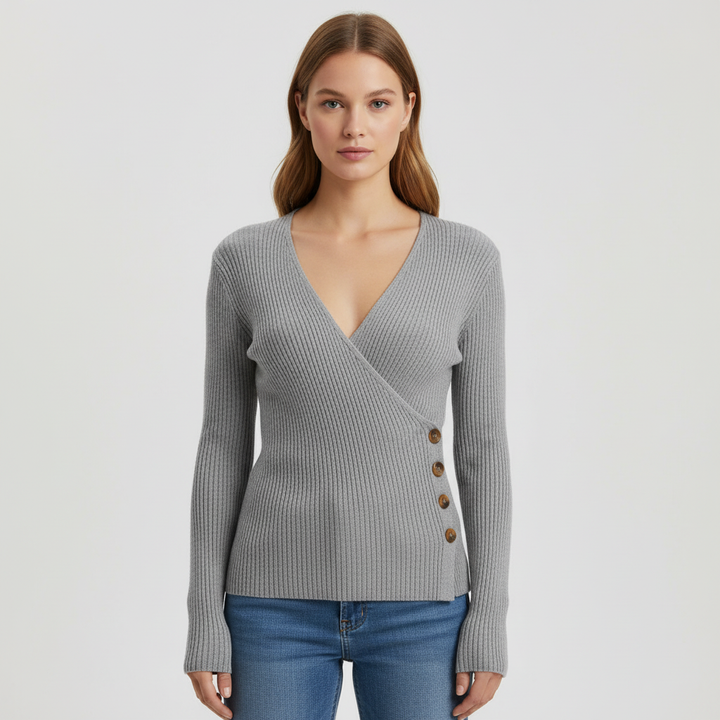 Figurformande stickad tröja - Melina