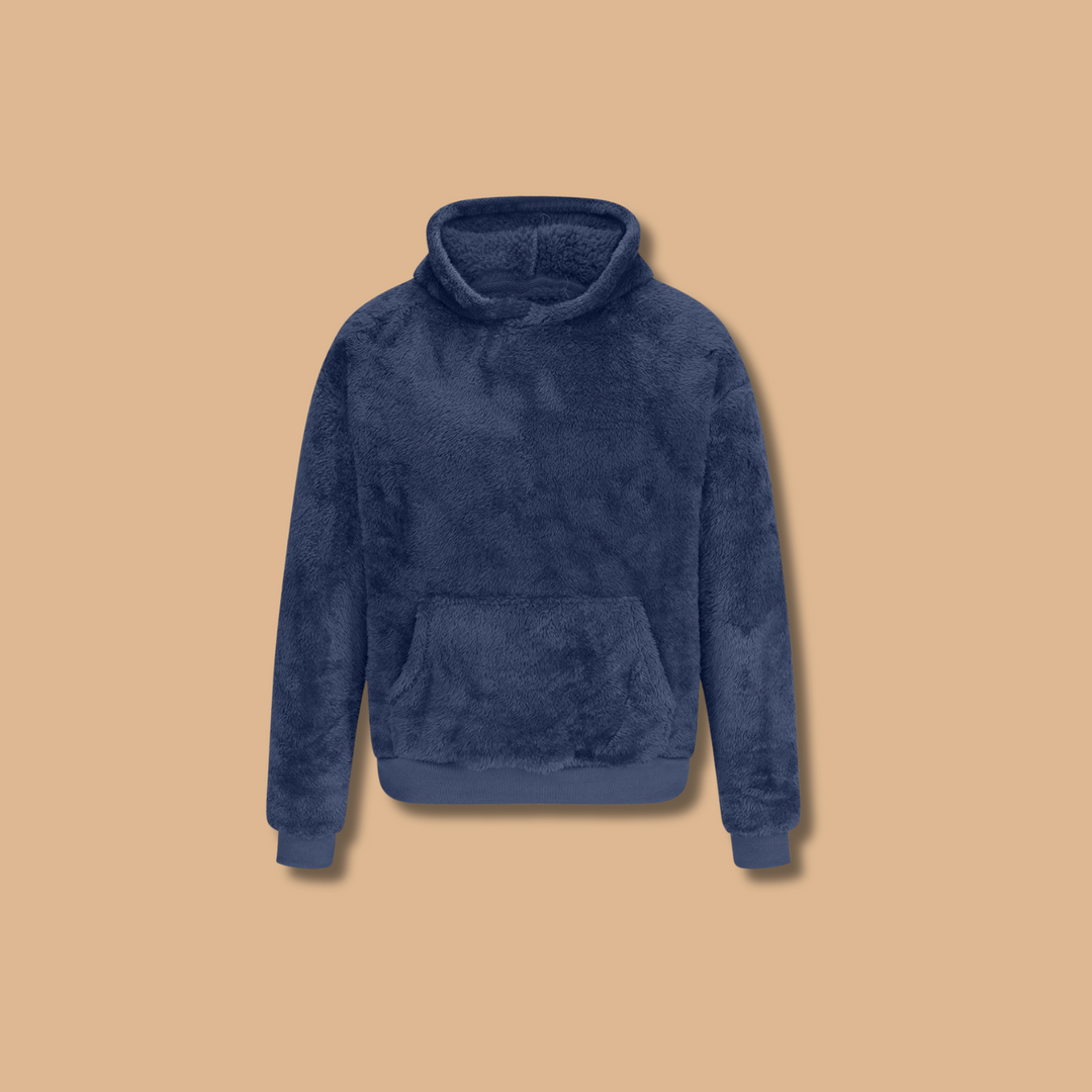 Fleece Hoodie | Mysig | Pullover | Vinter Hoodie | Hoodie för män