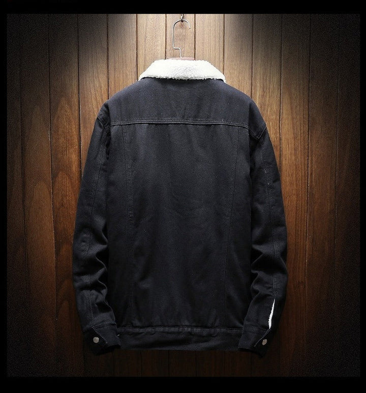 Fleecefodrad retro jeansjacka - Samuel