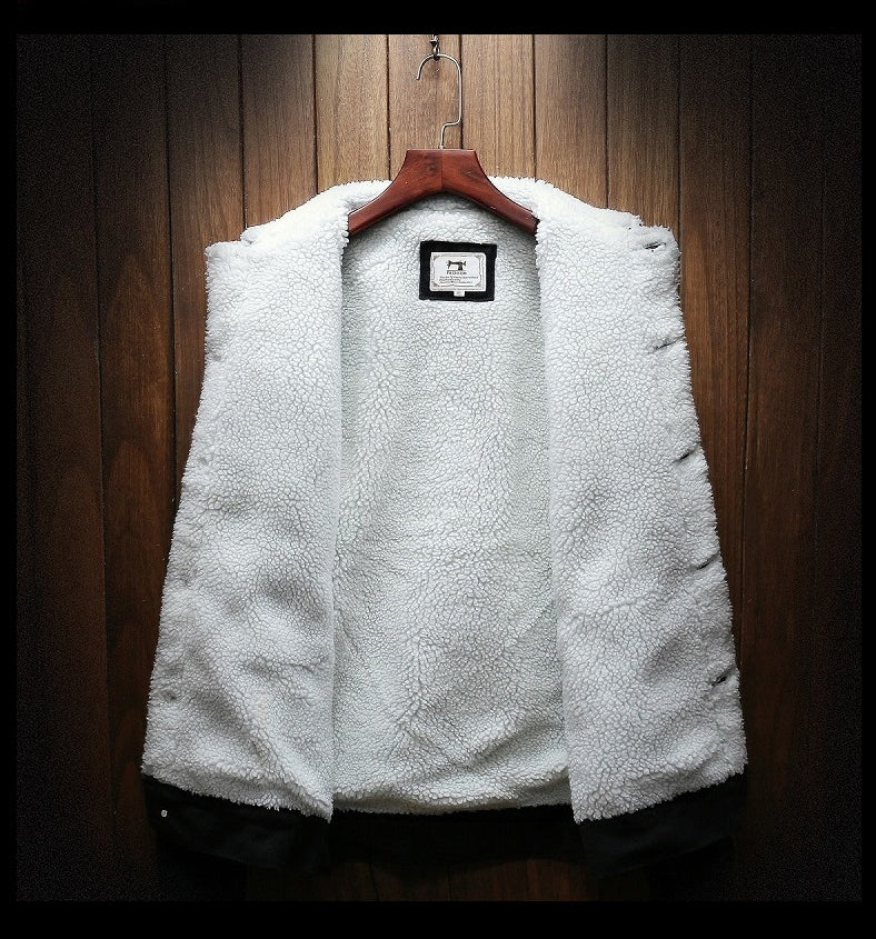 Fleecefodrad retro jeansjacka - Samuel