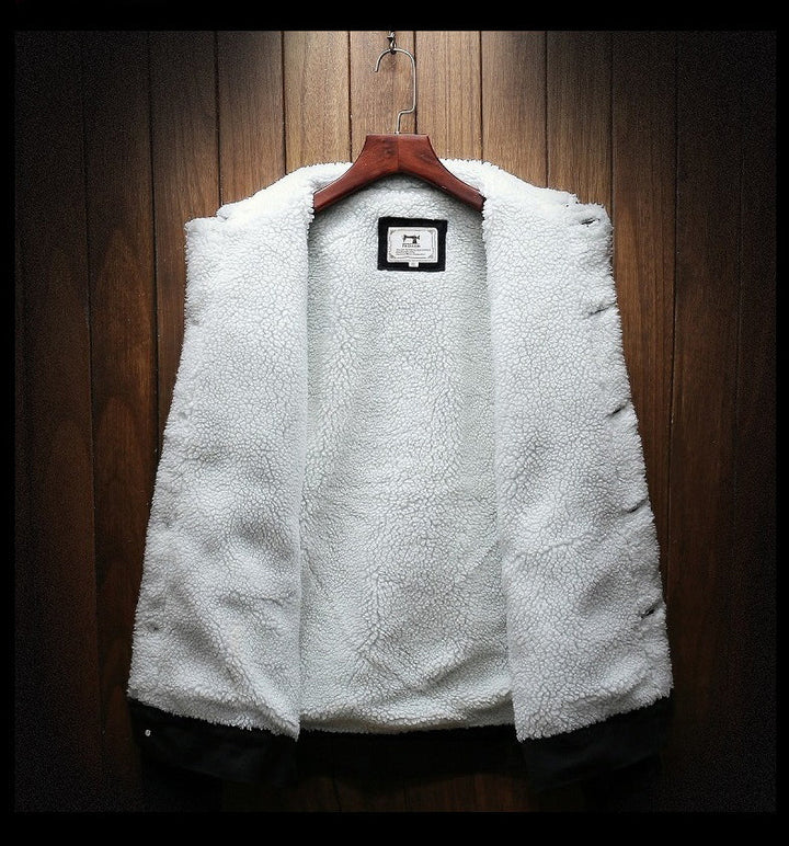 Fleecefodrad retro jeansjacka - Samuel