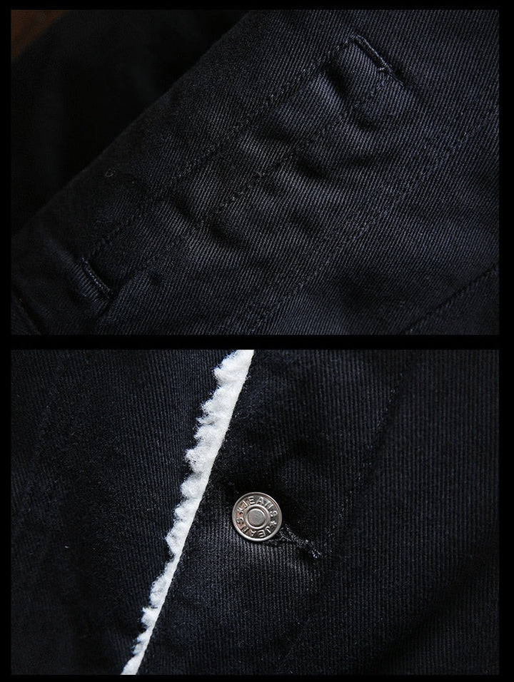 Fleecefodrad retro jeansjacka - Samuel