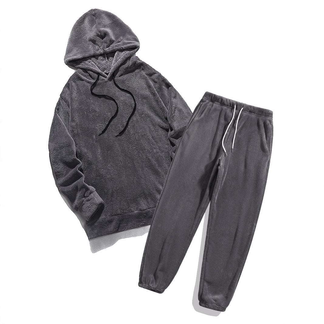 Fleece Loungewear - Bekväm - Fluffig - Hoodie och Sweatpants Set - Tvådelat Set