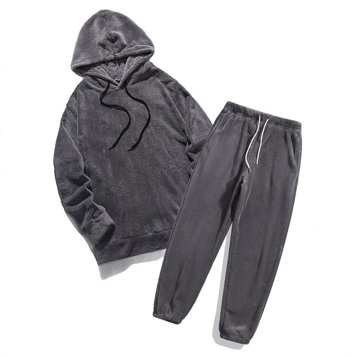 Fleece Loungewear - Bekväm - Fluffig - Hoodie och Sweatpants Set - Tvådelat Set