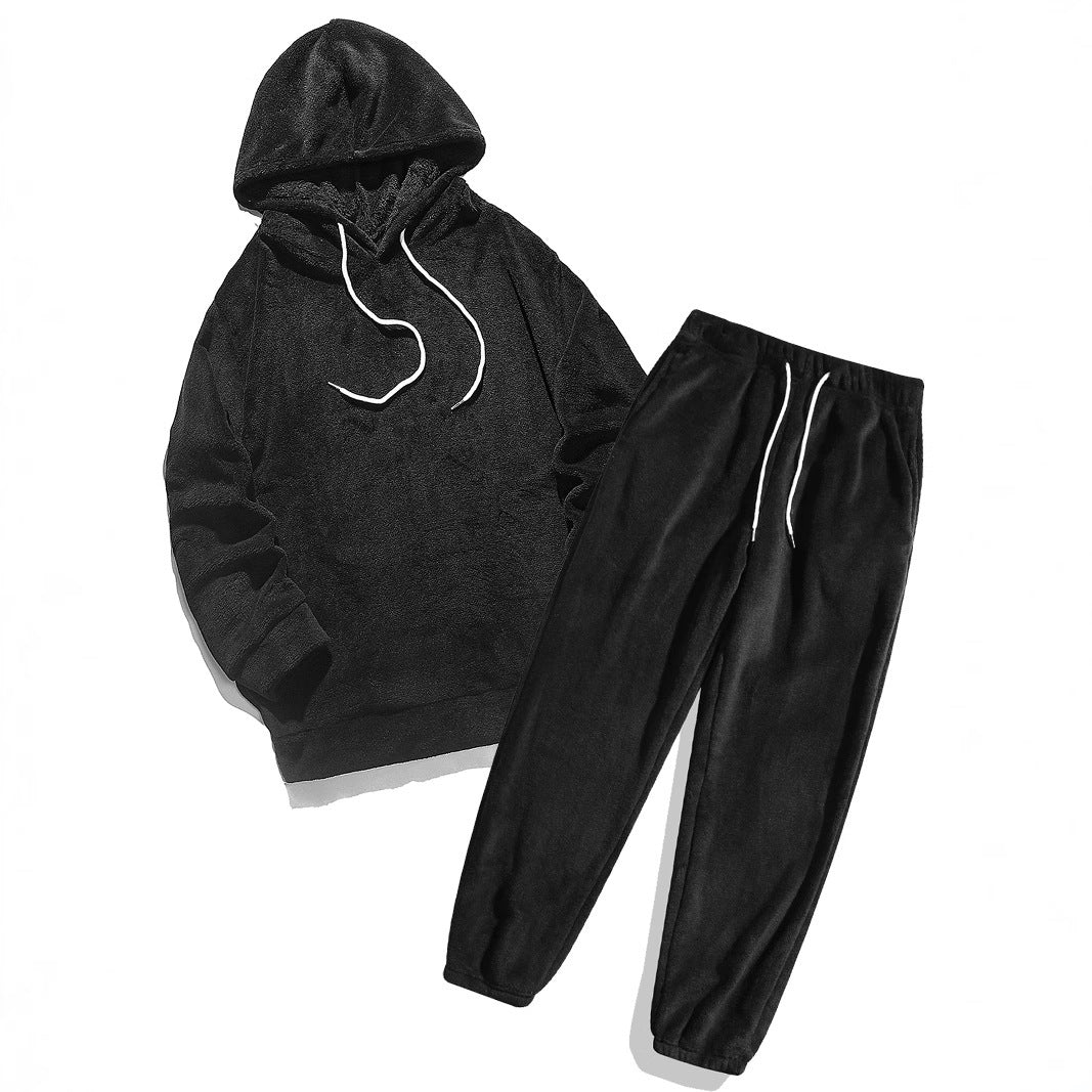Fleece Loungewear - Bekväm - Fluffig - Hoodie och Sweatpants Set - Tvådelat Set