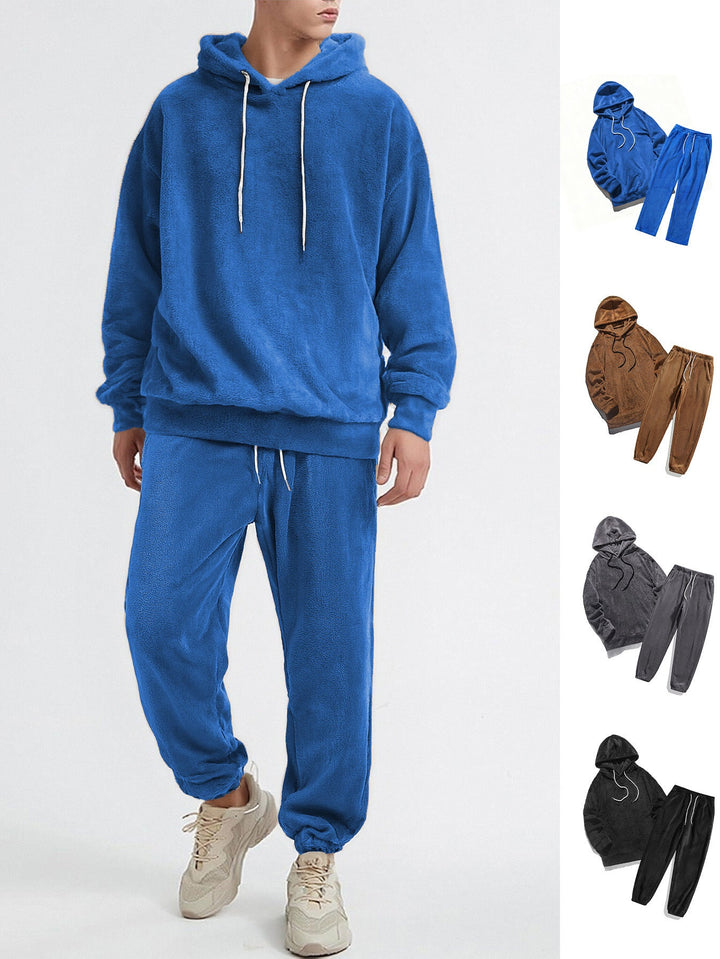 Fleece Loungewear - Bekväm - Fluffig - Hoodie och Sweatpants Set - Tvådelat Set