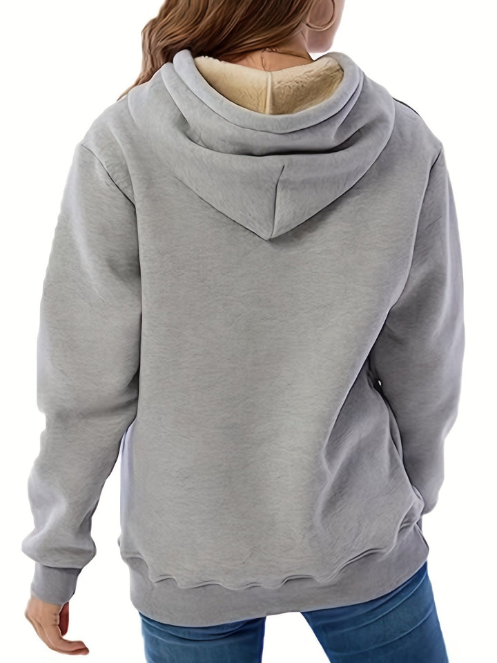 Fleece huvtröja | Varm | Vinter | Pullover Hoodie | Oversized Hoodie