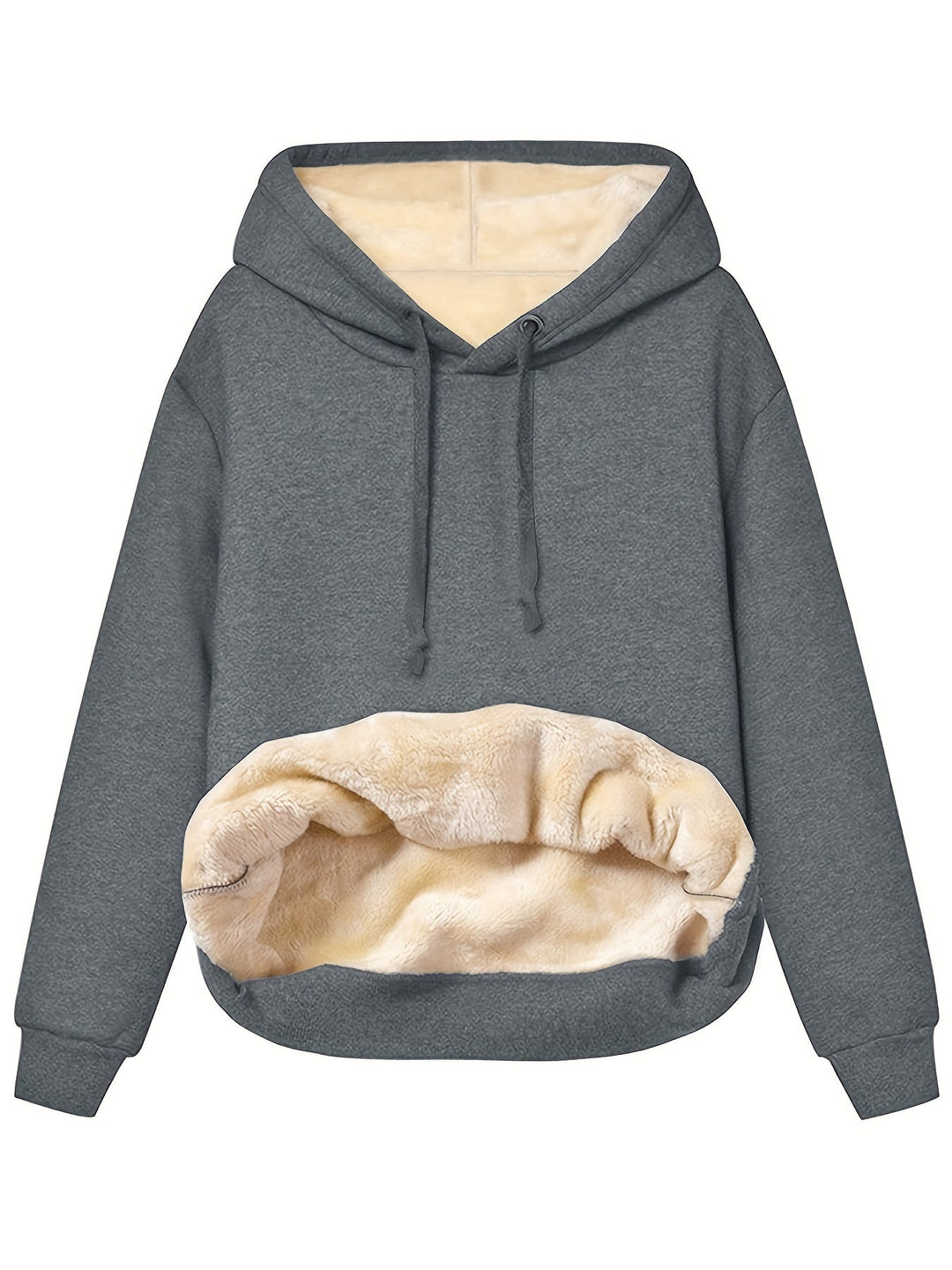 Fleece huvtröja | Varm | Vinter | Pullover Hoodie | Oversized Hoodie