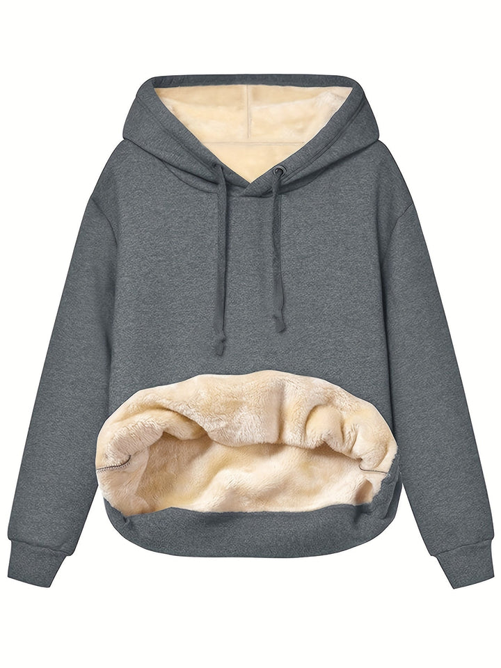 Fleece huvtröja | Varm | Vinter | Pullover Hoodie | Oversized Hoodie