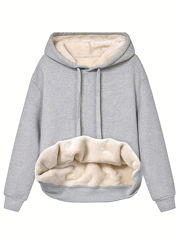 Fleece huvtröja | Varm | Vinter | Pullover Hoodie | Oversized Hoodie