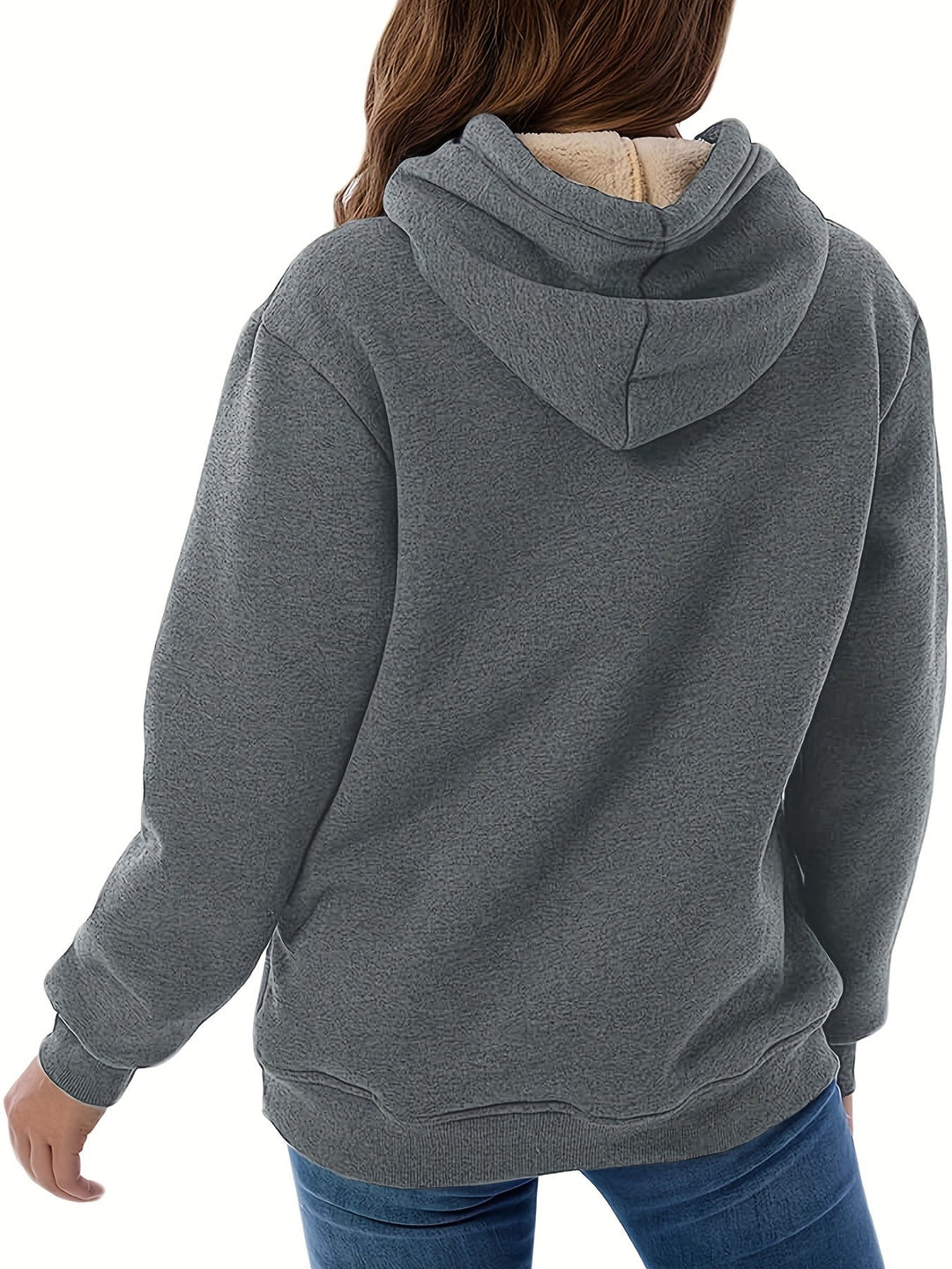 Fleece huvtröja | Varm | Vinter | Pullover Hoodie | Oversized Hoodie