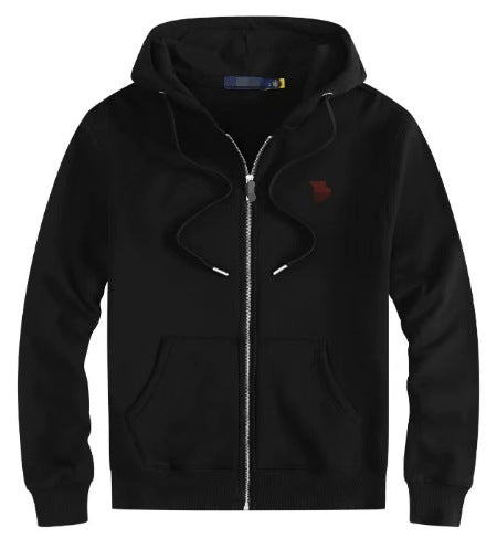 Fleecejacka - Varm - Huva - Fleece med dragkedja - Herrkläder