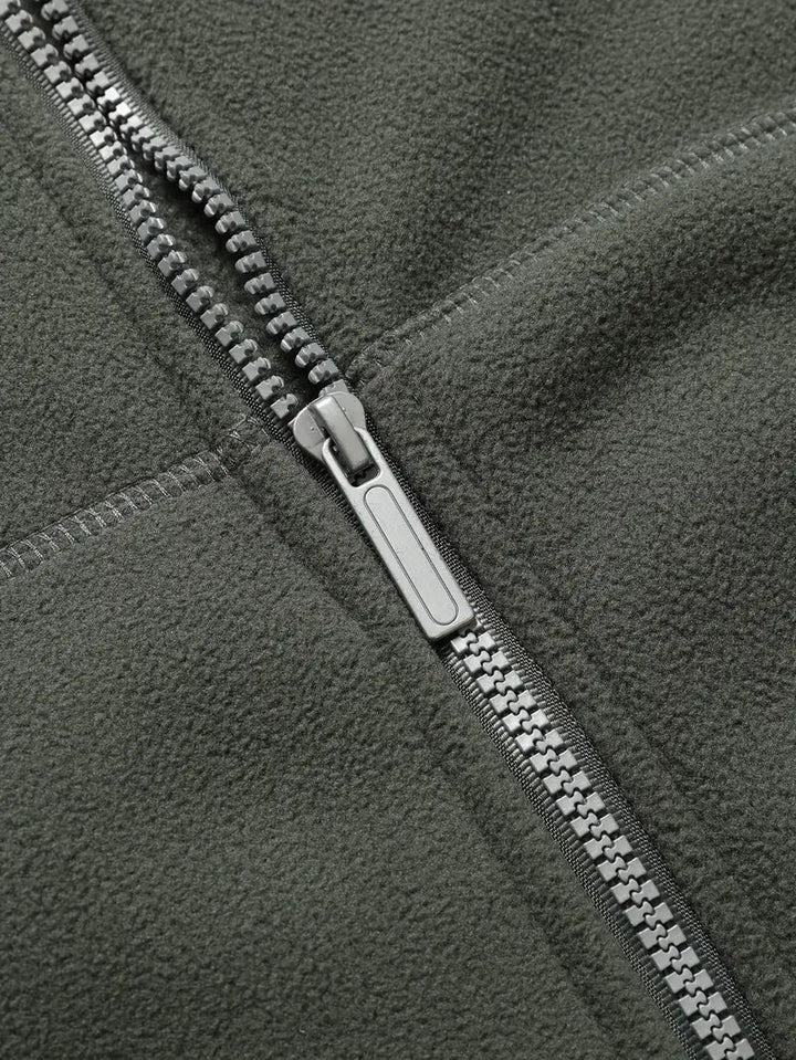 Fleecejacka - Varm - Huva - Fleece med dragkedja - Herrkläder