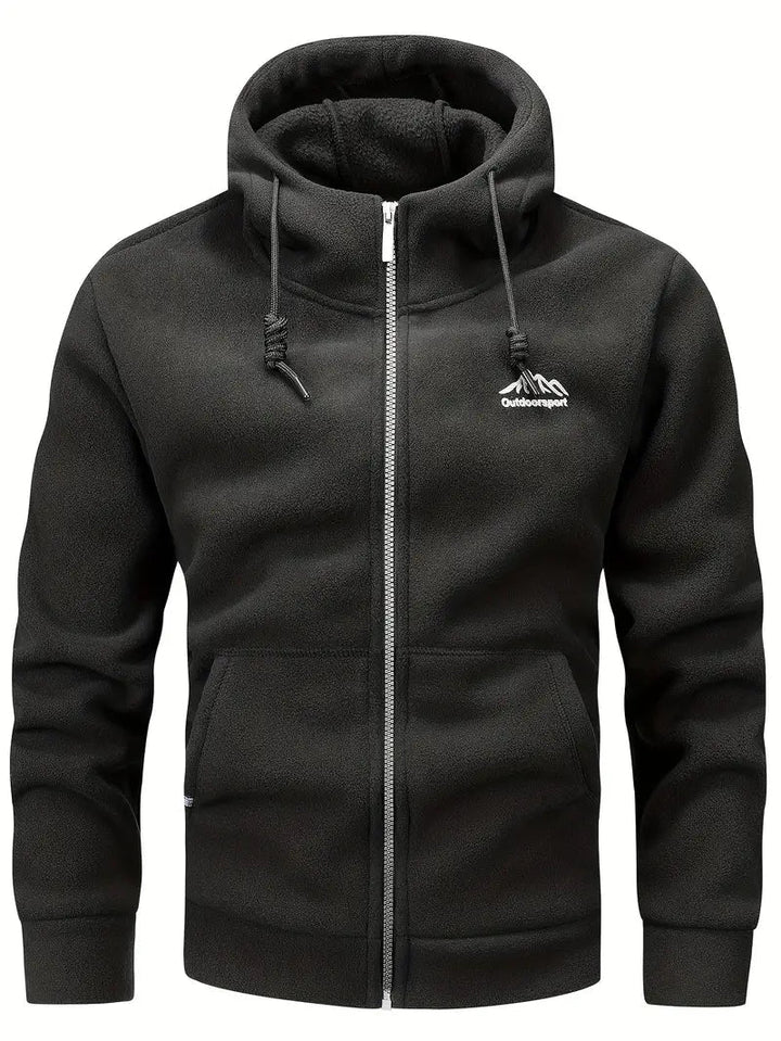 Fleecejacka - Varm - Huva - Fleece med dragkedja - Herrkläder