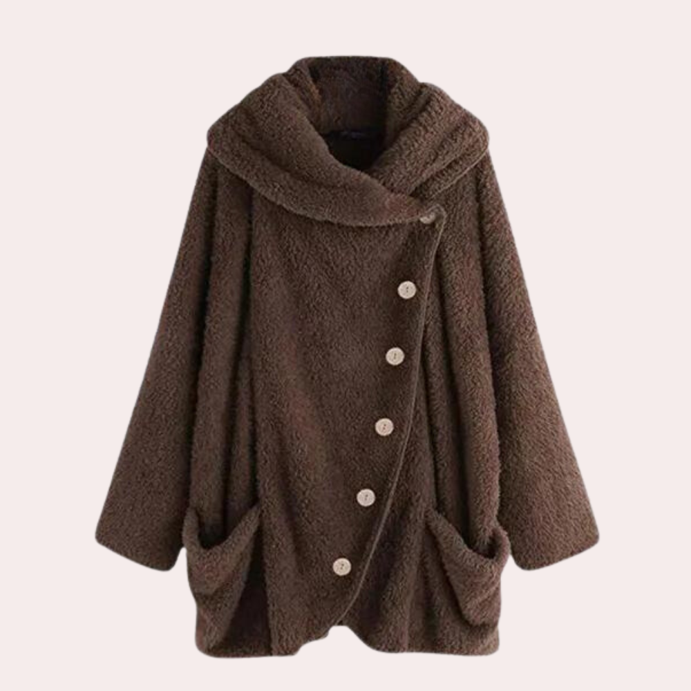 Fleecejacka - Varm Loose Fit Oversized vinterjacka för kvinnor
