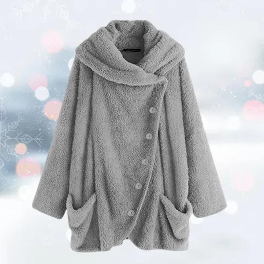 Fleecejacka - Varm Loose Fit Oversized vinterjacka för kvinnor