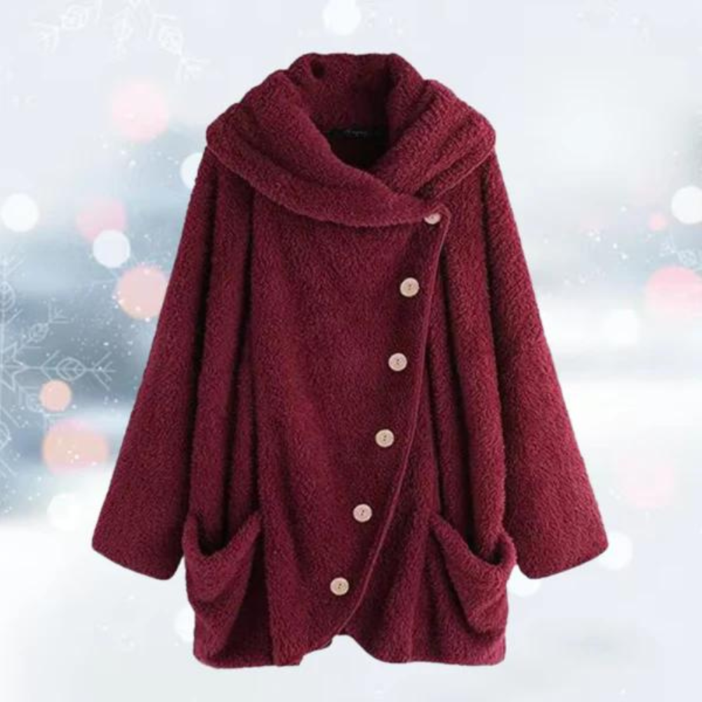Fleecejacka - Varm Loose Fit Oversized vinterjacka för kvinnor