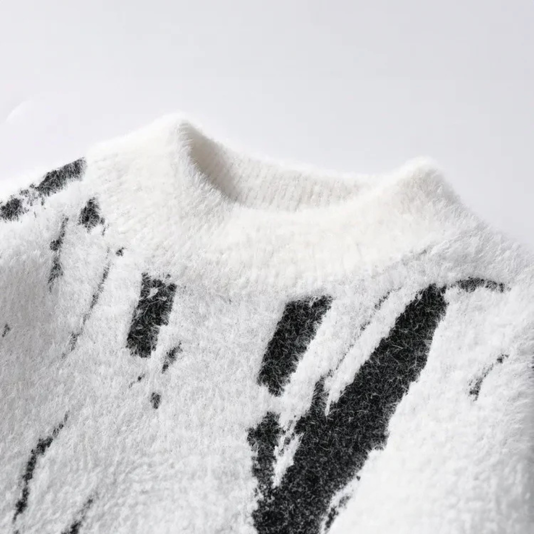 Fluffig tröja - Stickad - Löst sittande Chunky Pullover Sweater - Stickade för kvinnor