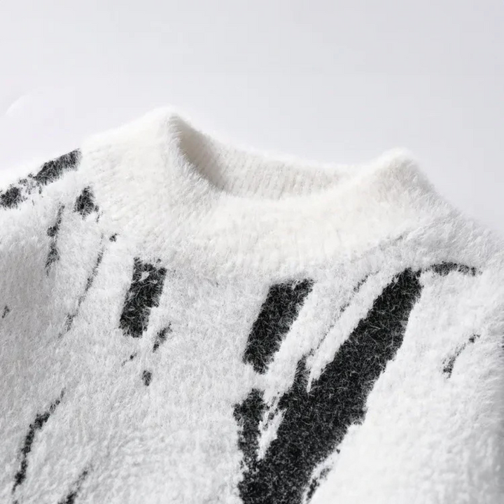 Fluffig tröja - Stickad - Löst sittande Chunky Pullover Sweater - Stickade för kvinnor