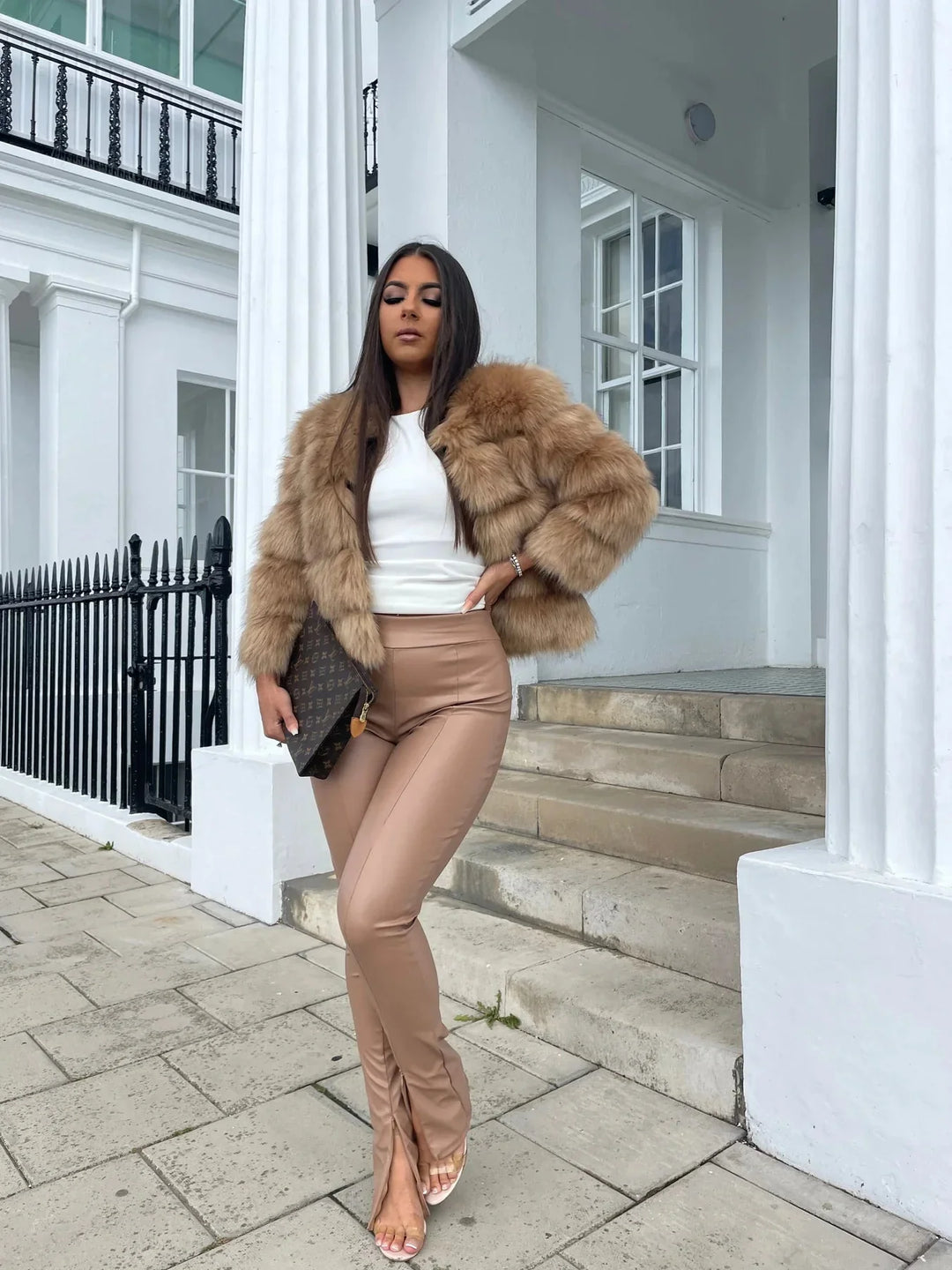 Fuskpäls Jacka | Varm | Kort | Fluffig Jacka | Faux Fur Coat Women