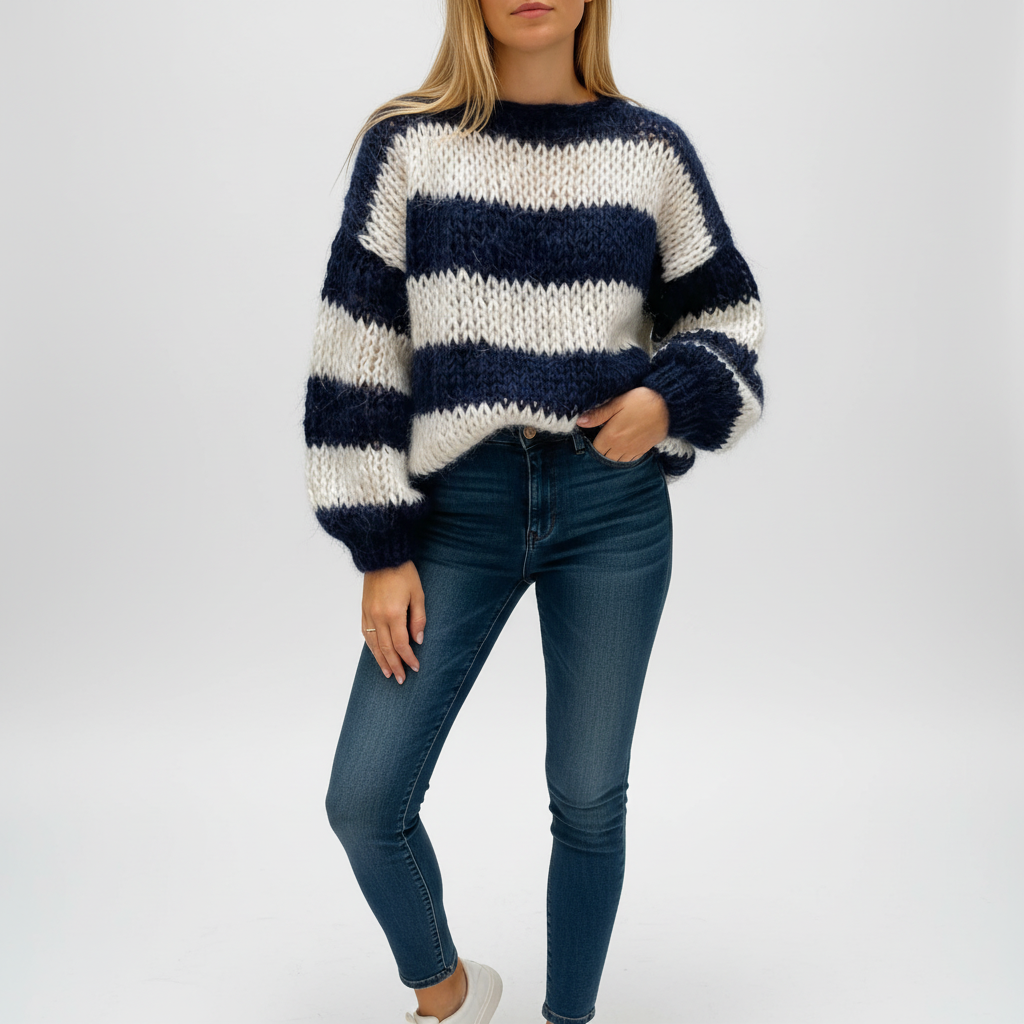 Mönstrad oversize-tröja - Lara