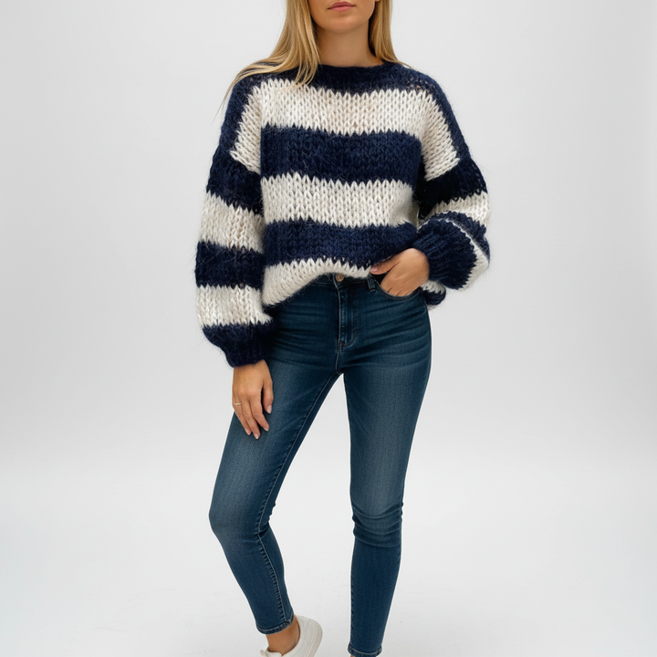 Mönstrad oversize-tröja - Lara