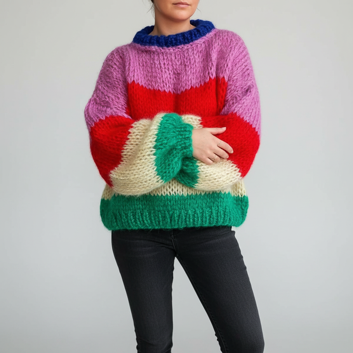 Mönstrad oversize-tröja - Lara