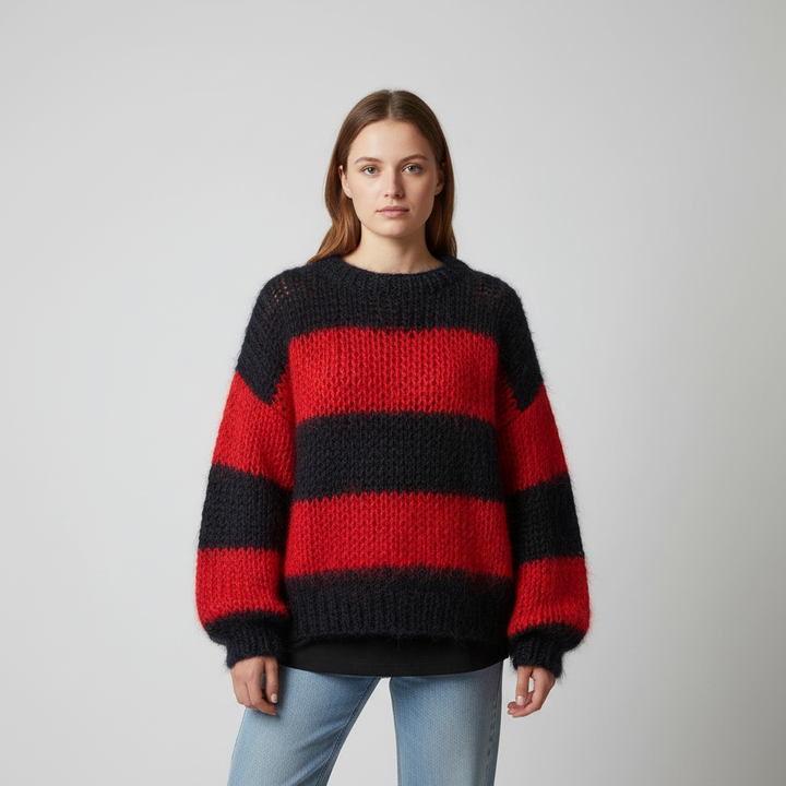Mönstrad oversize-tröja - Lara