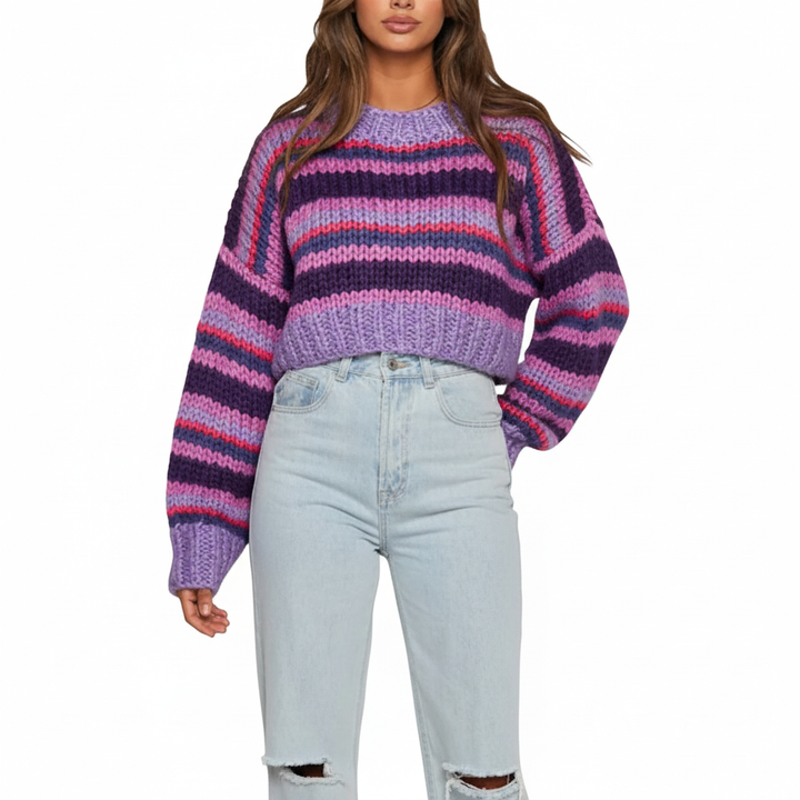Mönstrad oversize-tröja - Lara