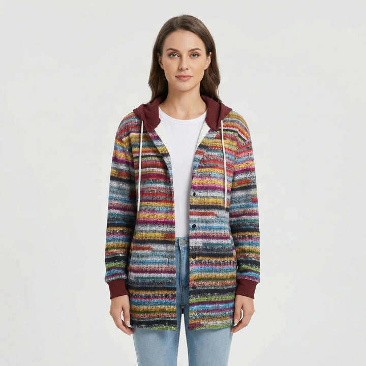 Stickad damcardigan med huva - Tammy
