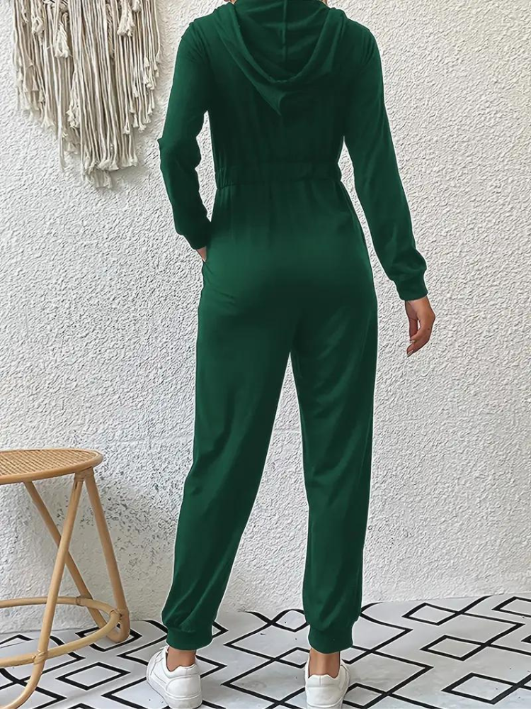 Giana Jumpsuit med dragkedja | Långärmad jumpsuit för kvinnor