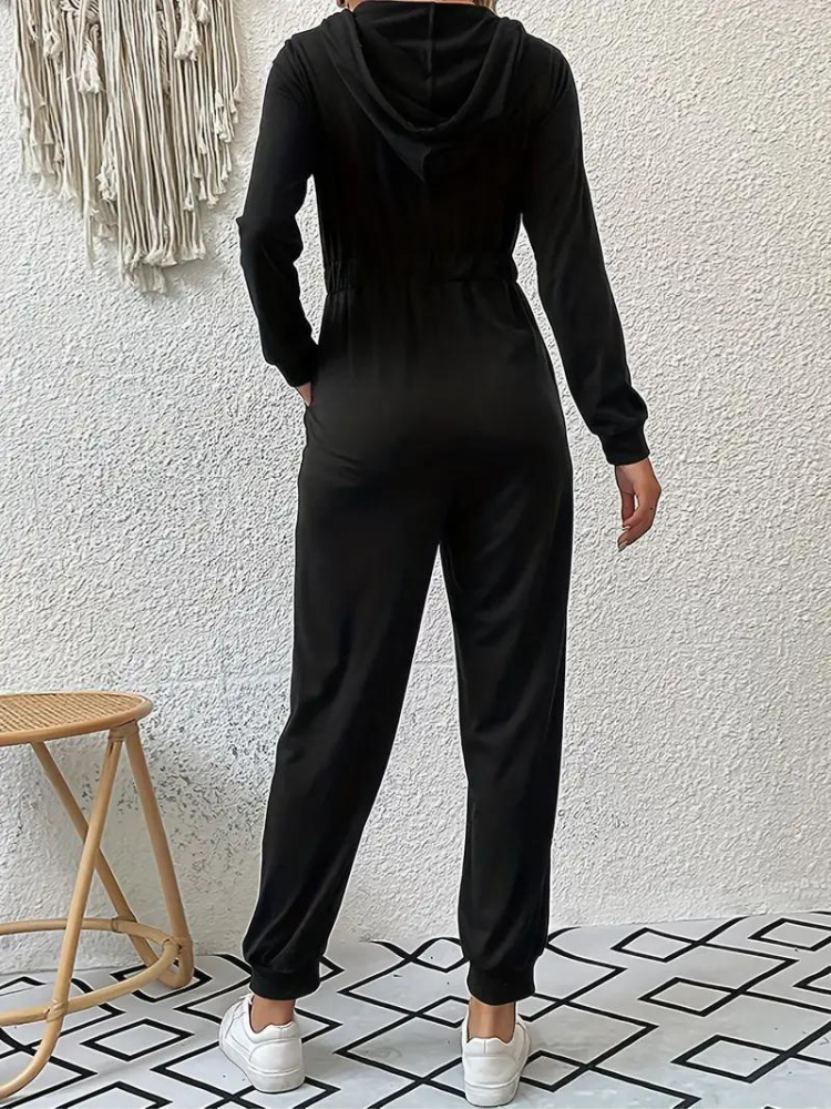 Giana Jumpsuit med dragkedja | Långärmad jumpsuit för kvinnor