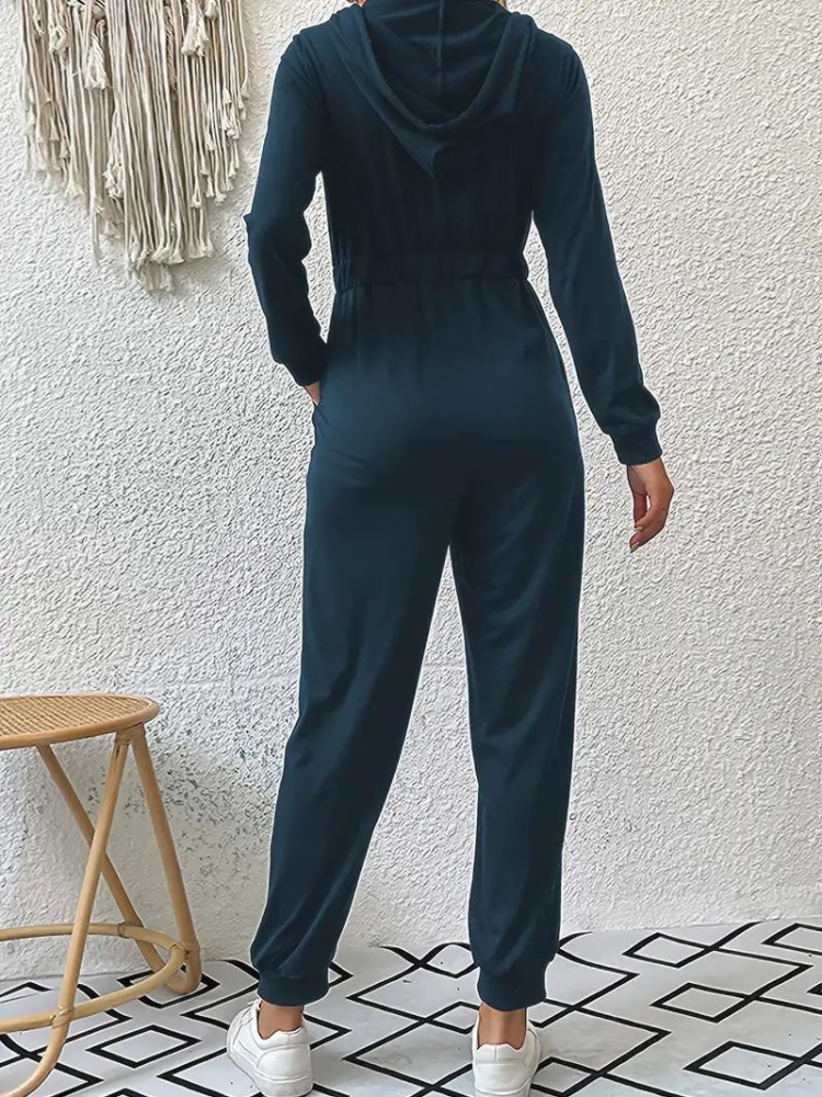 Giana Jumpsuit med dragkedja | Långärmad jumpsuit för kvinnor