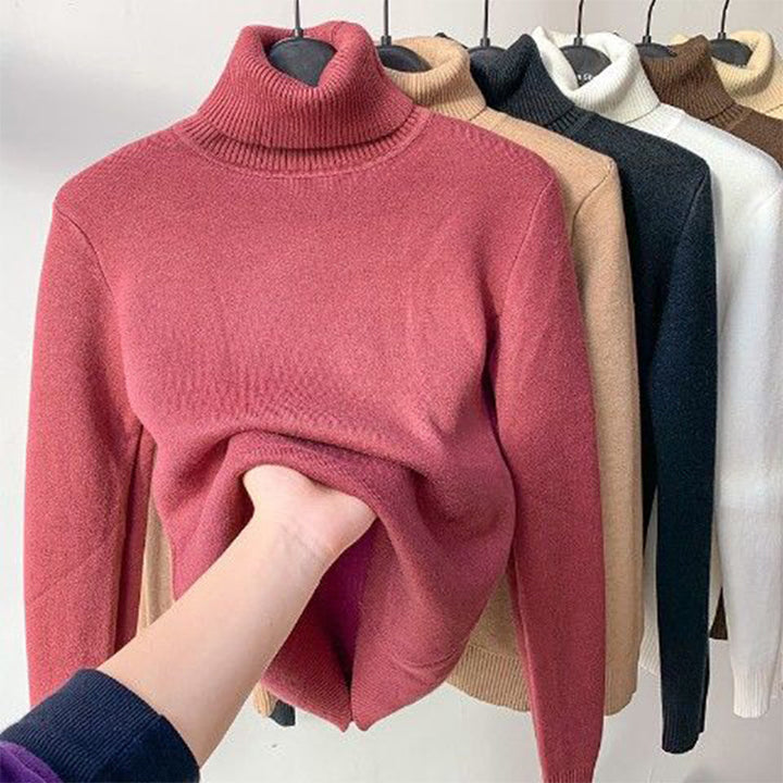 Höstfleece stickad tröja – Evelyne