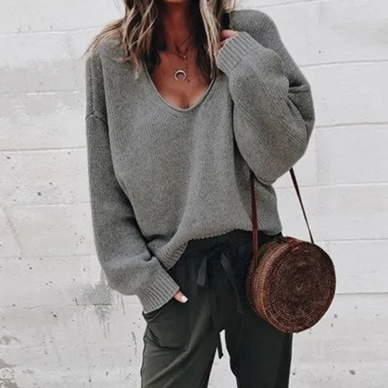 Helen Tröja | Pullover Oversized Mysig för kvinnor