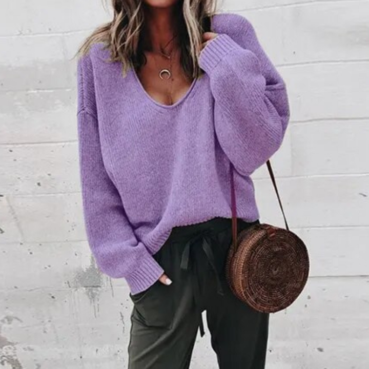 Helen Tröja | Pullover Oversized Mysig för kvinnor