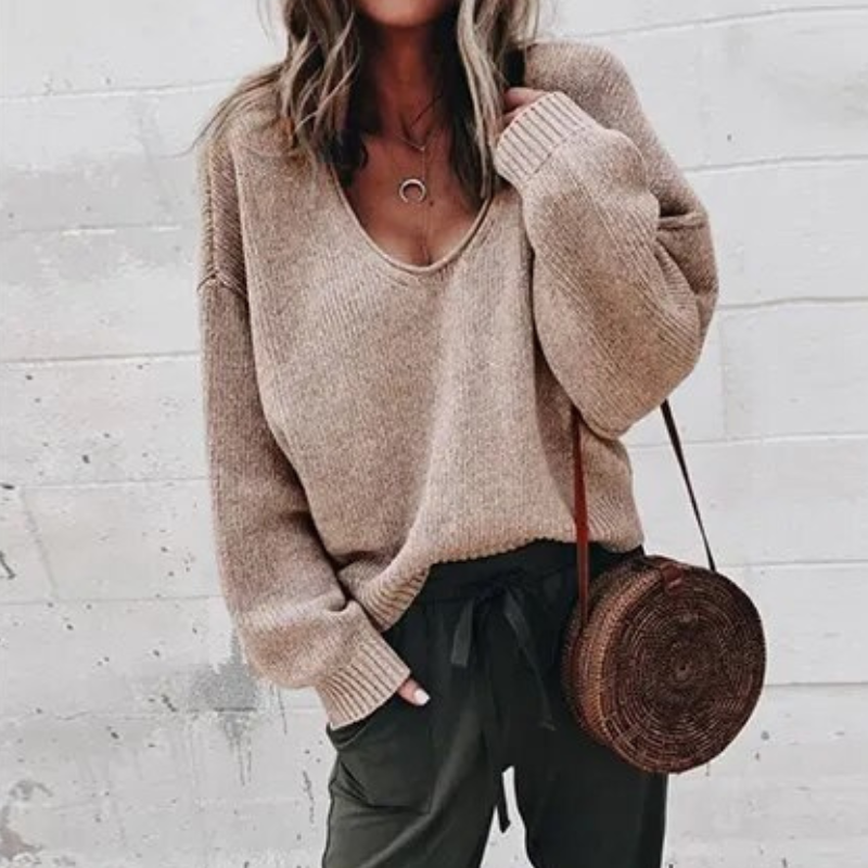 Helen Tröja | Pullover Oversized Mysig för kvinnor
