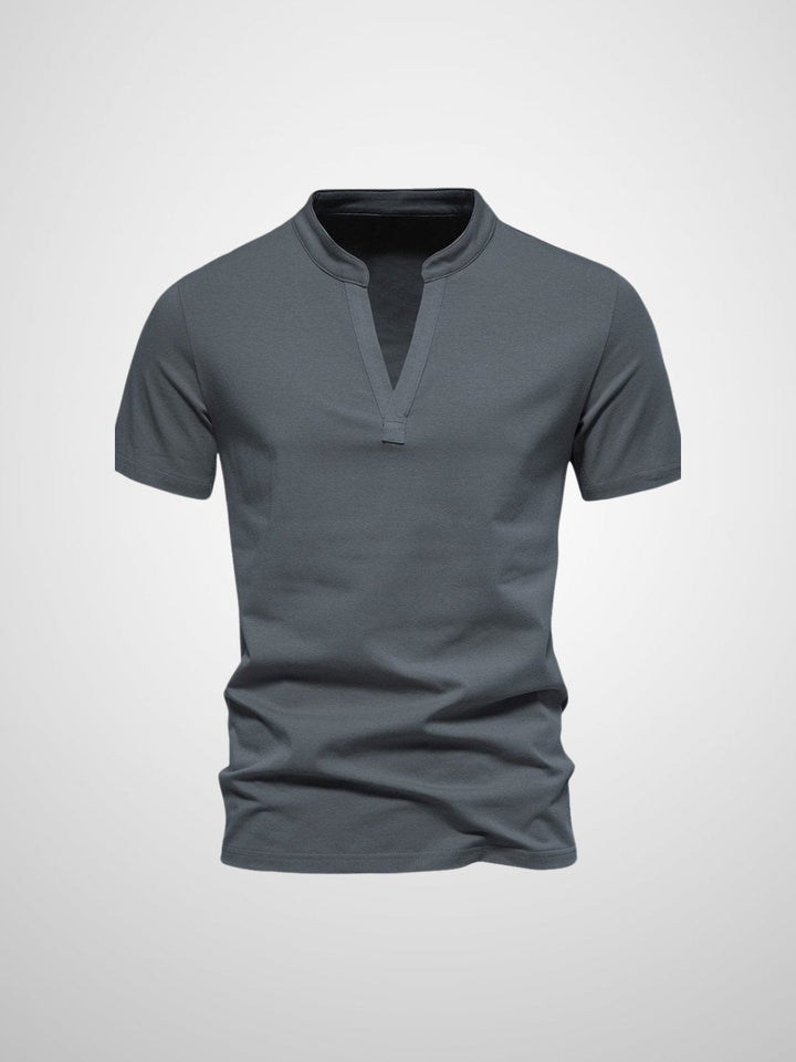 Herr Polo V-hals T-shirt Mjuk Modern Design
