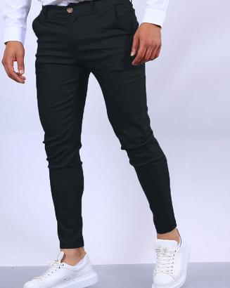 Herr Slim Fit Stretch Jeans med Fickor i Fräscha Färger