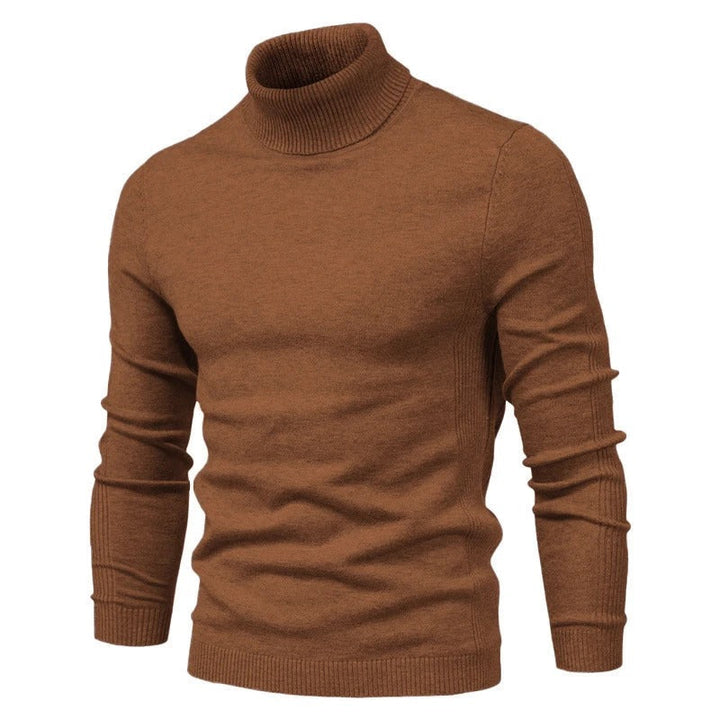 Herr Slim Turtleneck Tröja i Enfärgad Design