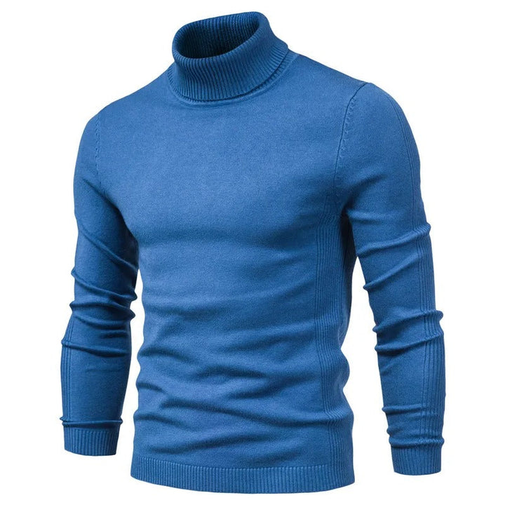 Herr Slim Turtleneck Tröja i Enfärgad Design