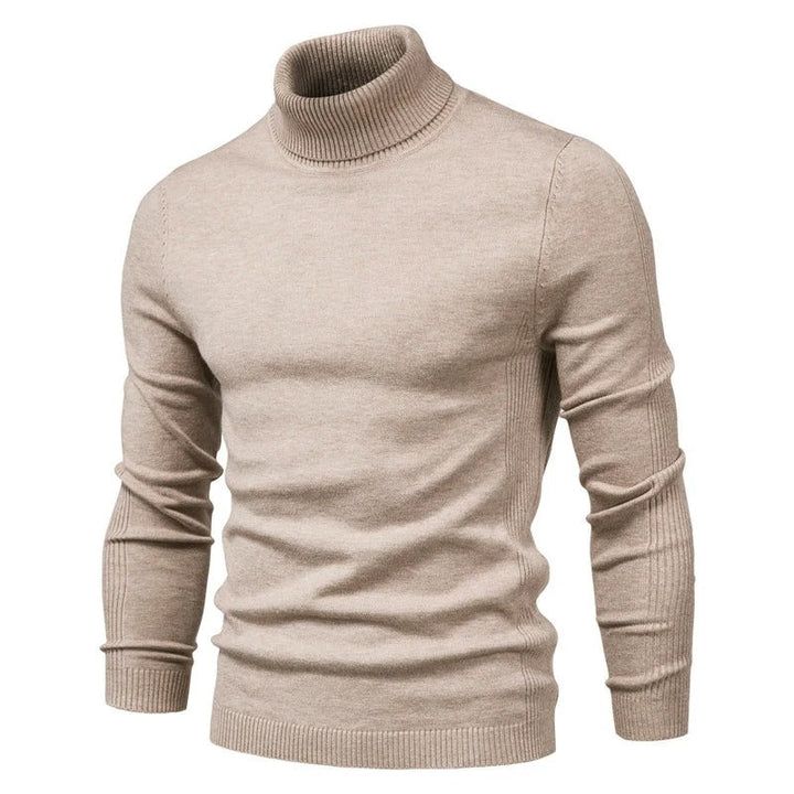 Herr Slim Turtleneck Tröja i Enfärgad Design
