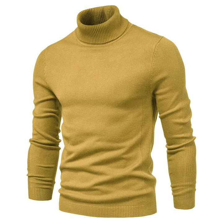 Herr Slim Turtleneck Tröja i Enfärgad Design